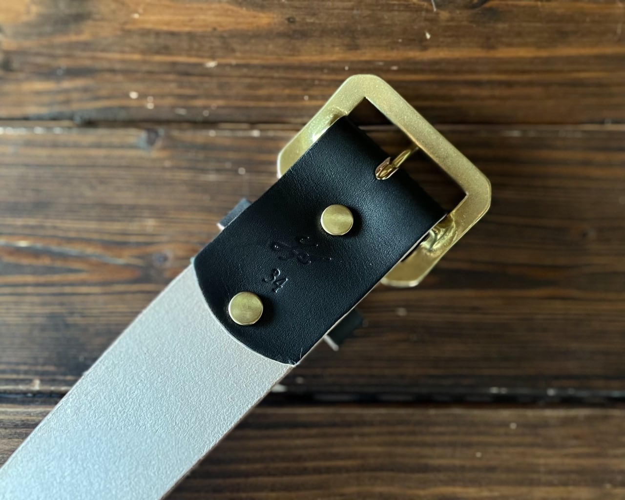 ヌメサドル・クロムエクセル/Octagon Buckle Belt 45mm幅