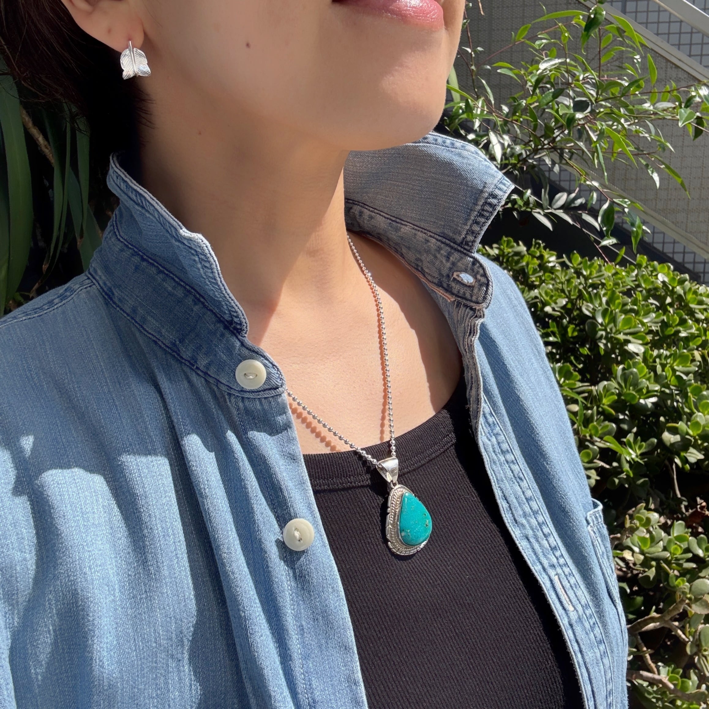Indian Jewelry 》PEGGY SKEETS キングマン ターコイズ ドロップ