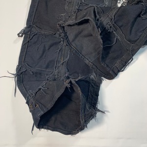 12624 リメイクデニム 再構築 パッチワーク ブラックデニム W33