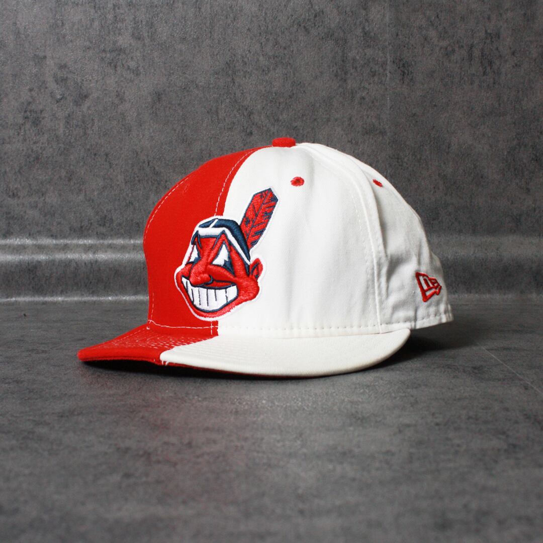 NEW ERA 59FIFTY Cleveland Indians White×Navy インディアンス NEW ERA 59FIFTY Cleveland Indians White×Navy インディアンス