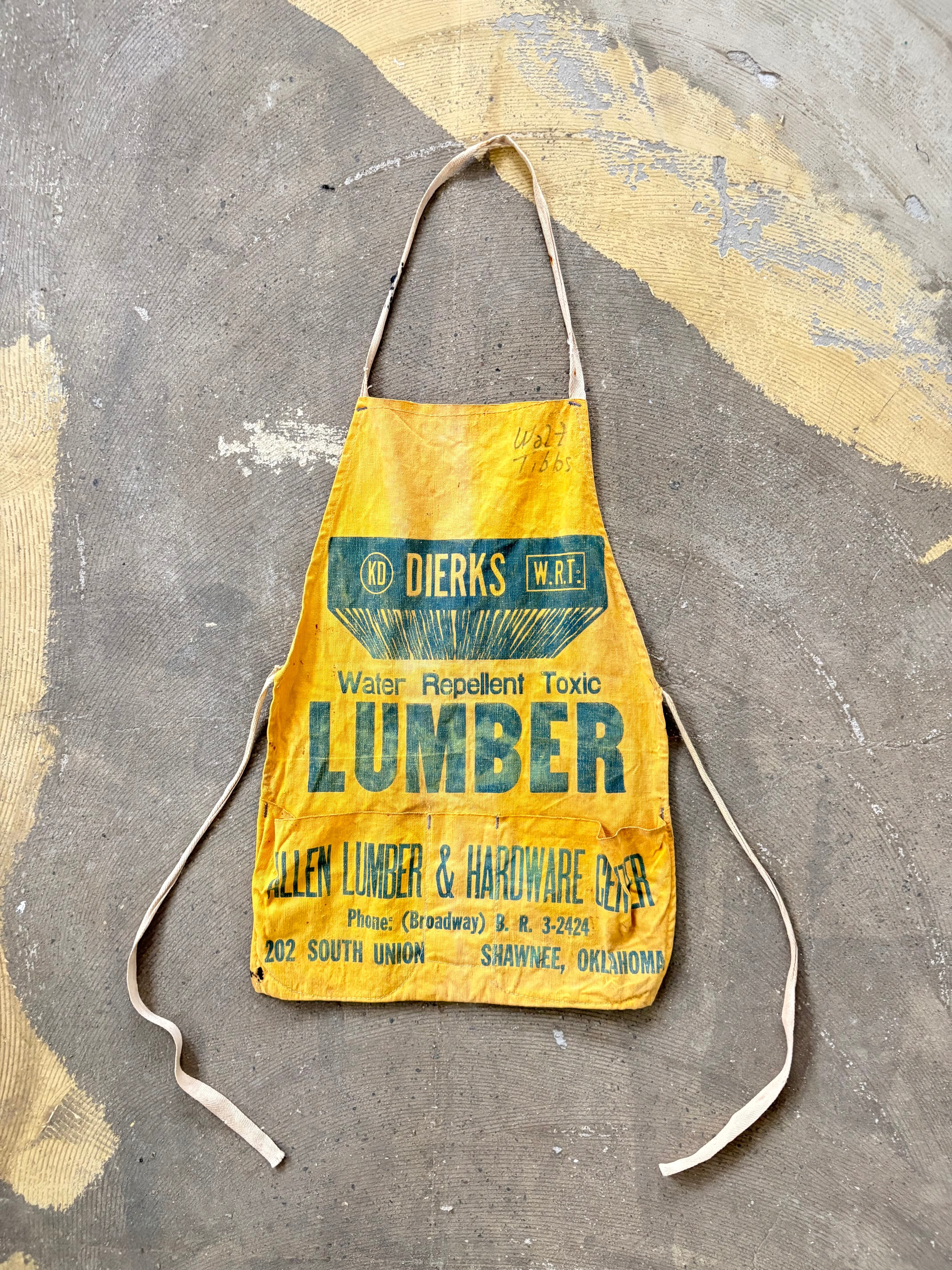 50sビンテージランバーエプロンW. H. SCHENK LUMBER CO. 1950's- ALLEN LUMBER & HARDWARE CEMTER Lumber Apron | EVERYTHING