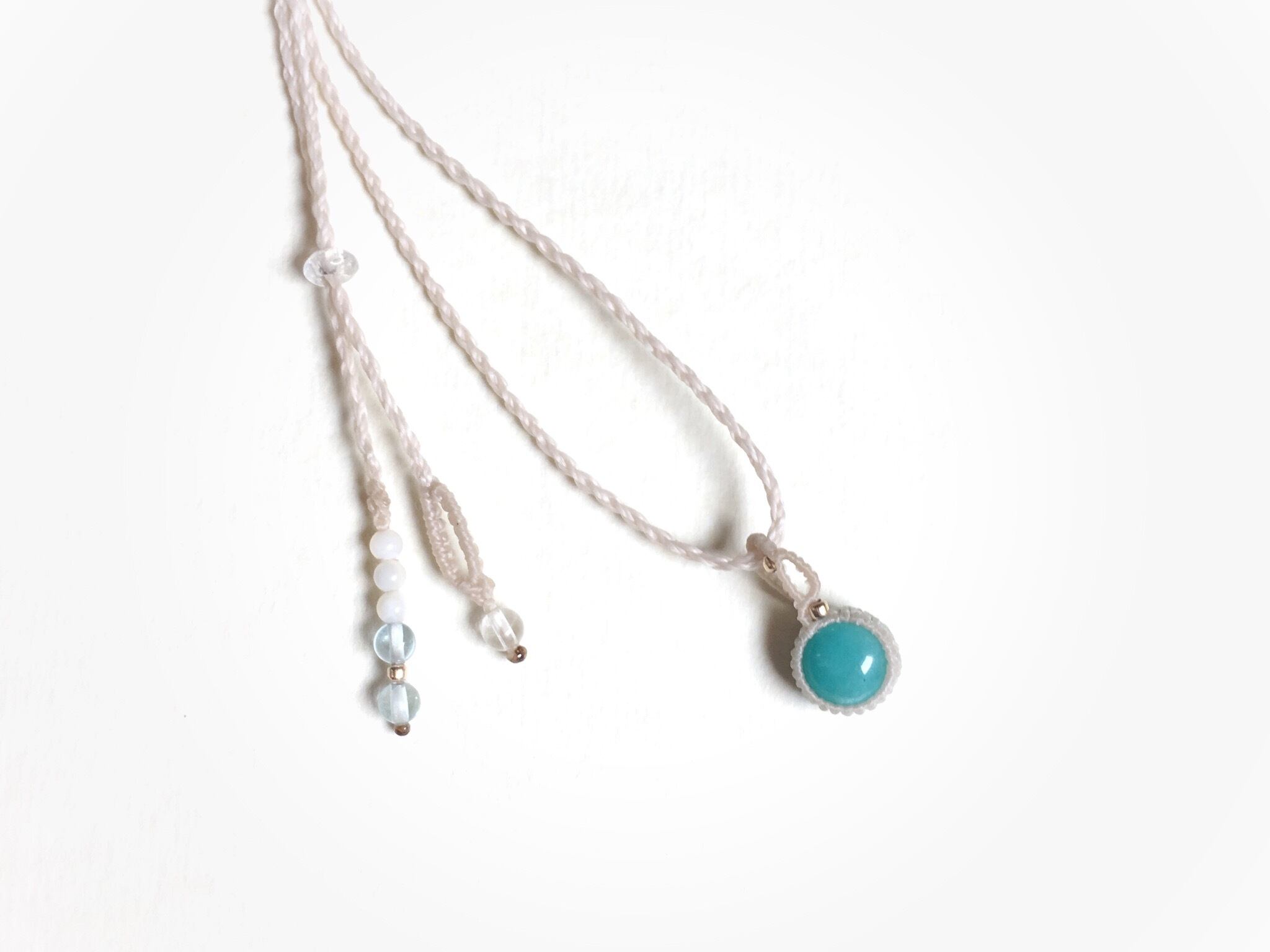 アマゾナイト macrame necklace