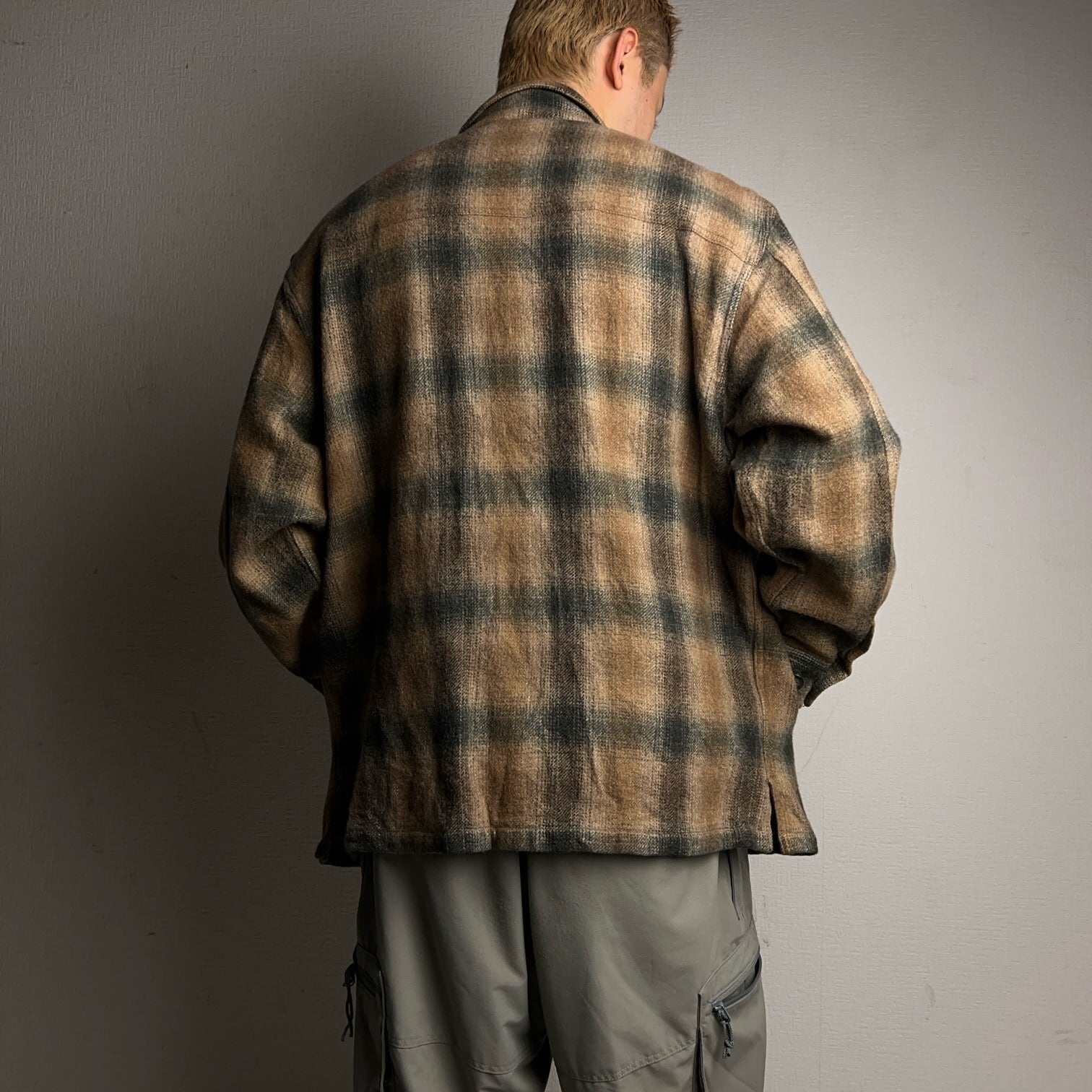 80's~90's UNIQLO Ombre Plaid Wool Jacket 80年代 90年代 ユニクロ
