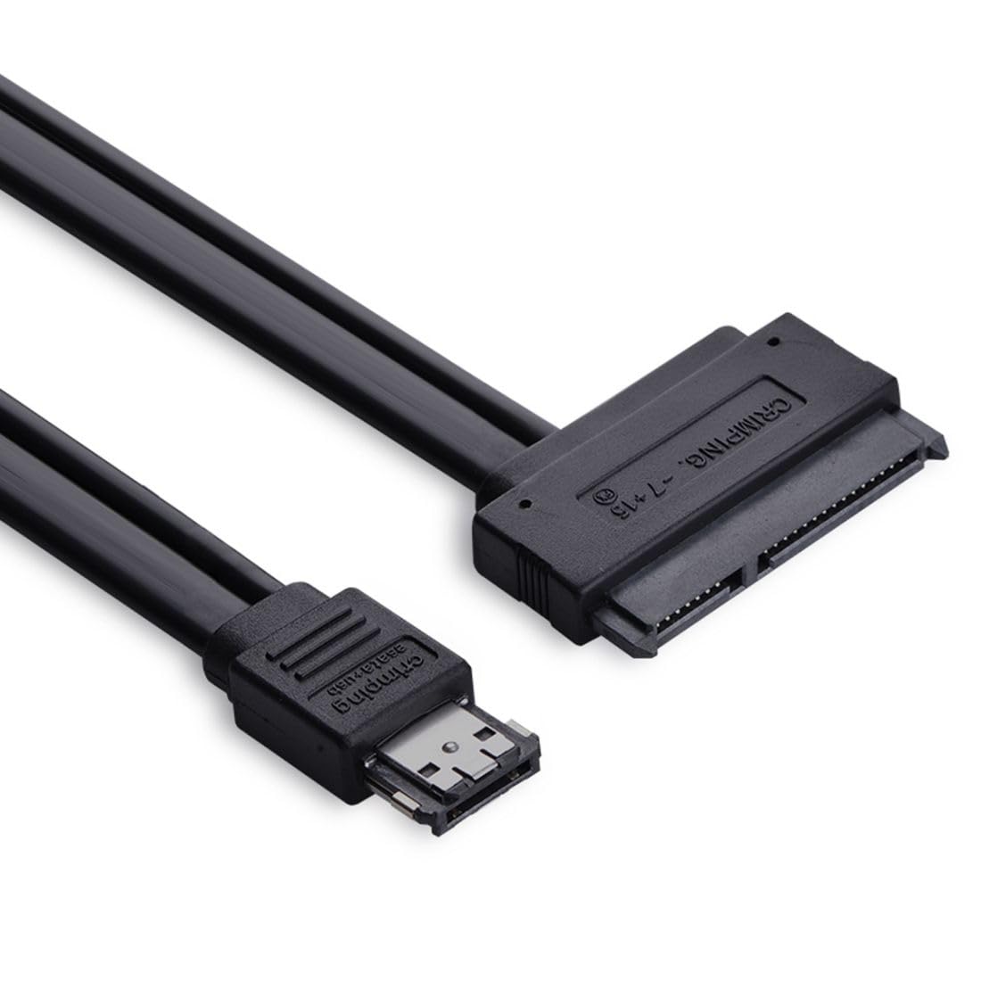 【数量限り】CY 50 cmデュアル電源12 V、電源eSATA USB 2.0 5 V eSATApコンボto 22pin SATAケーブル2.5 3.5ハードディスクドライブ