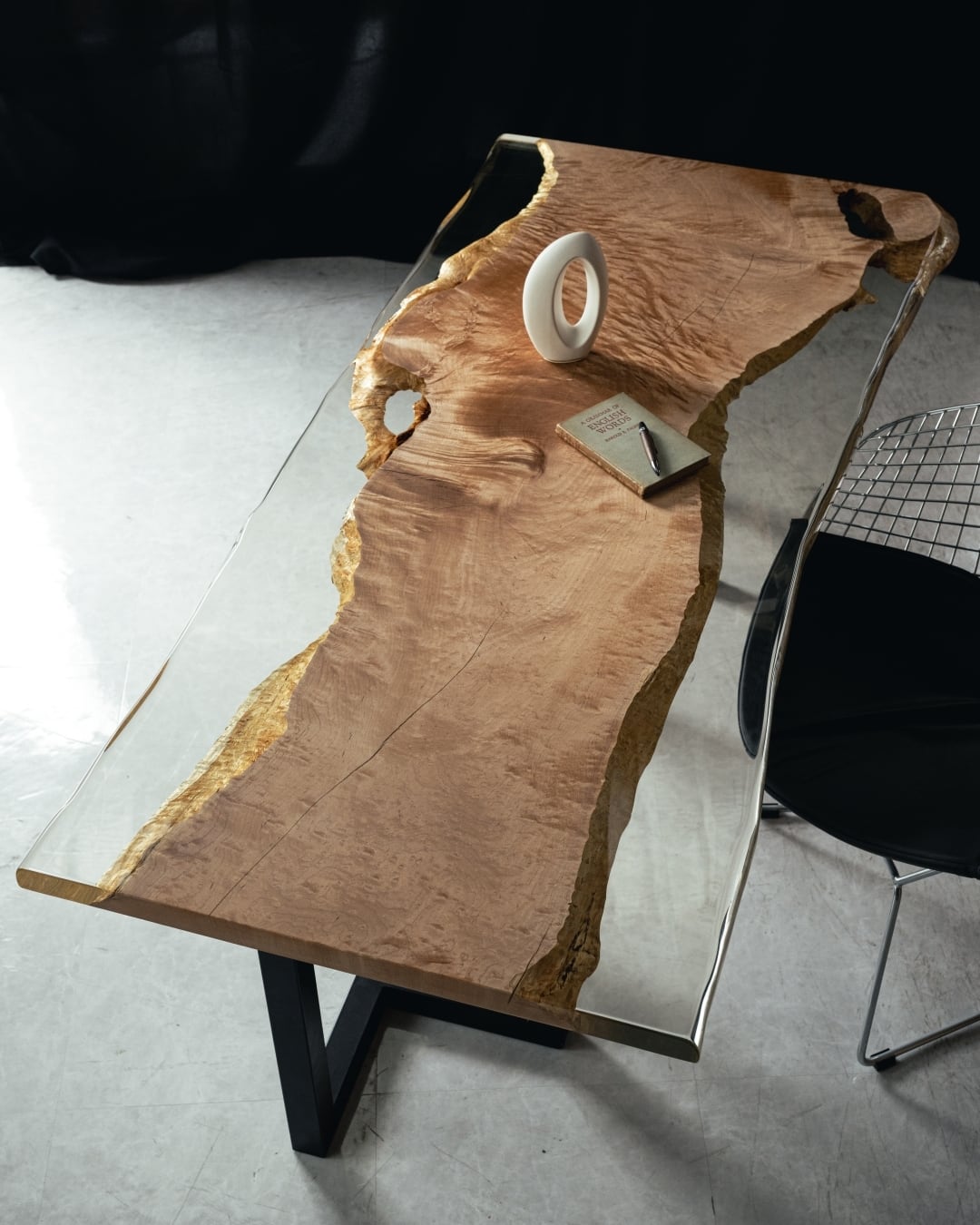 Premium】メープル_1800×850×40_青山店_テーブル天板/レジン加工 19732