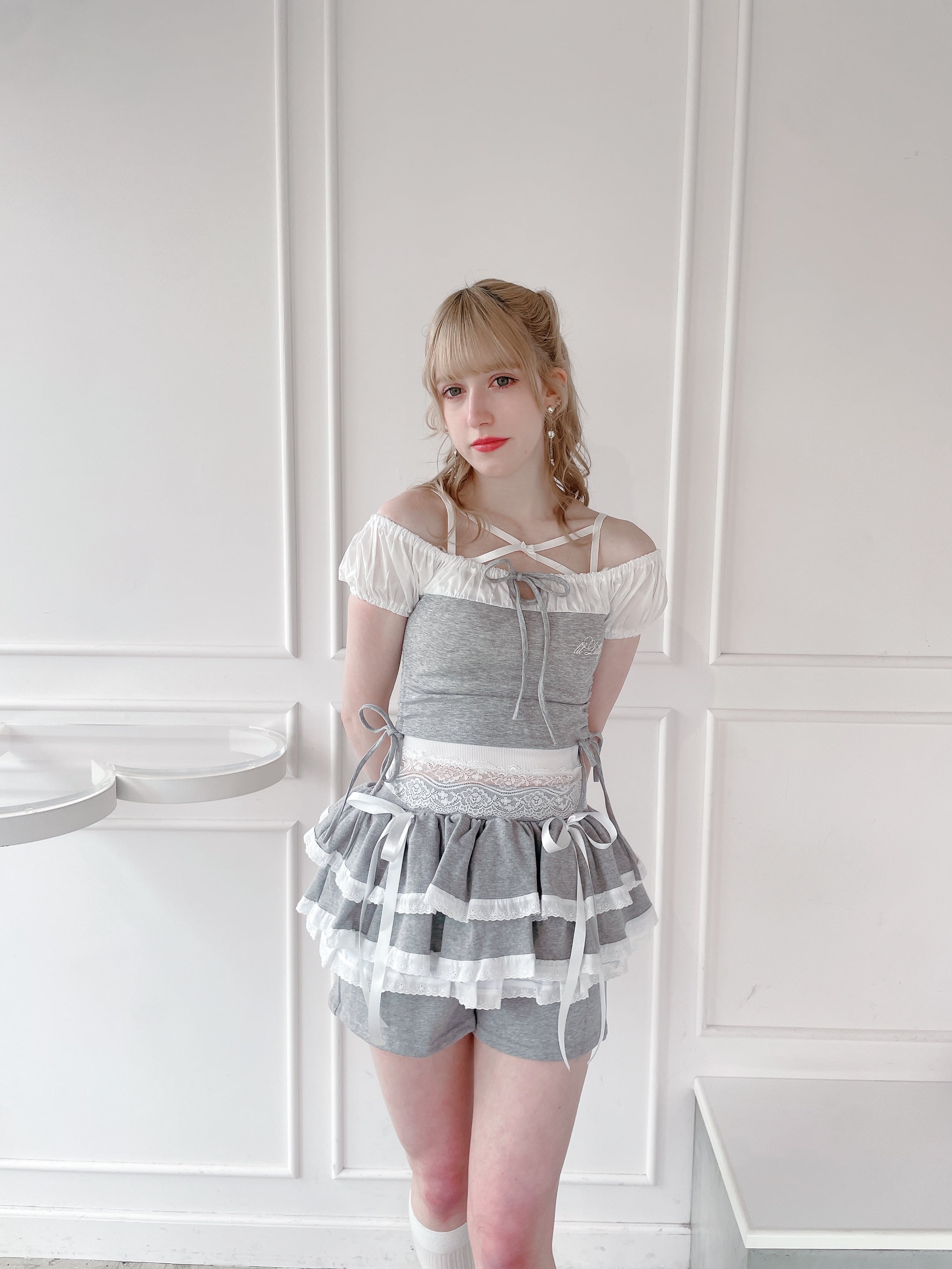 S/S ペプラムスウェットレースショートパンツ | lilLilly official