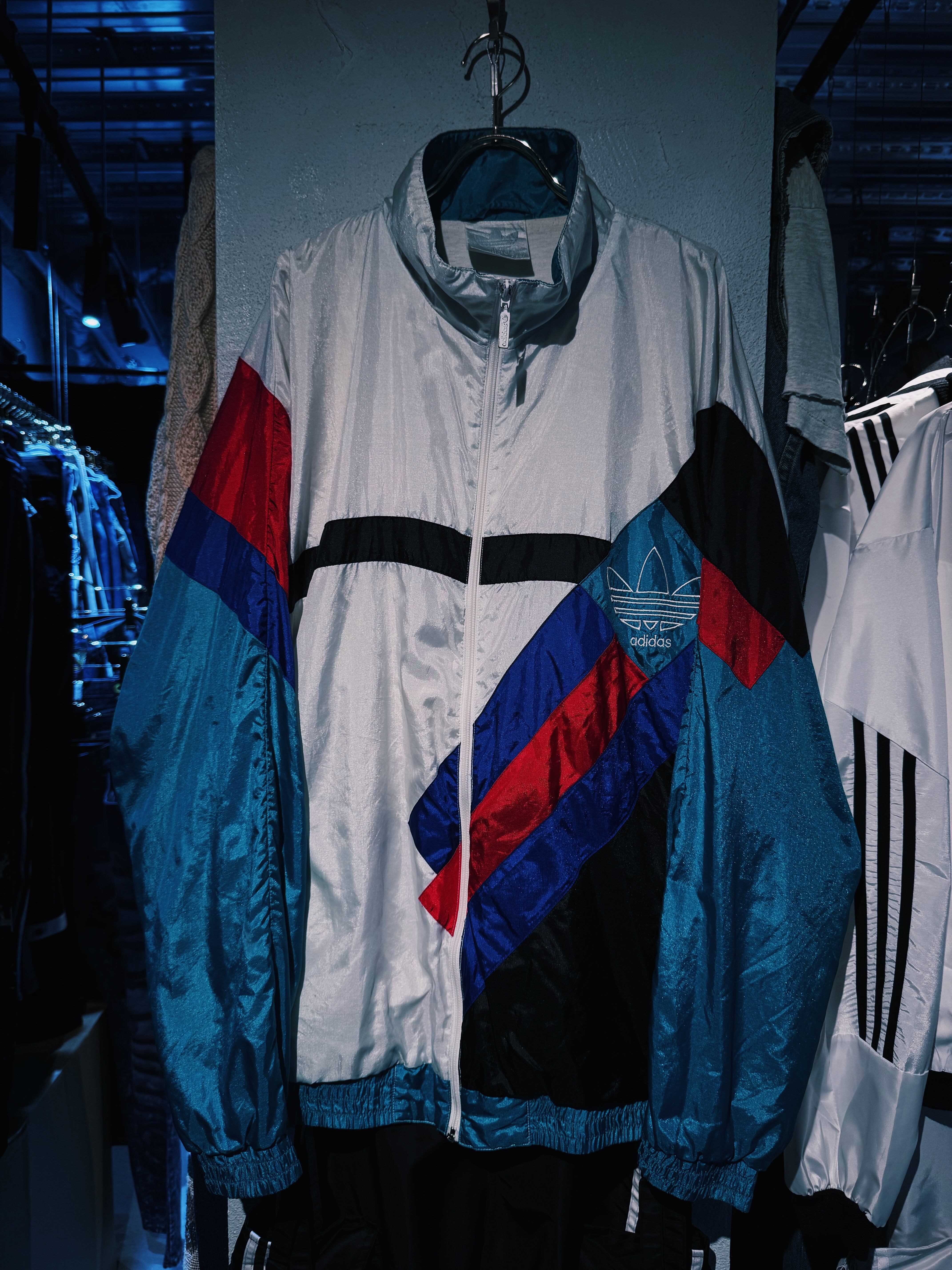 【D4C】80's"ADIDAS"EURO VINTAGE switching color nylon track jacket ayne