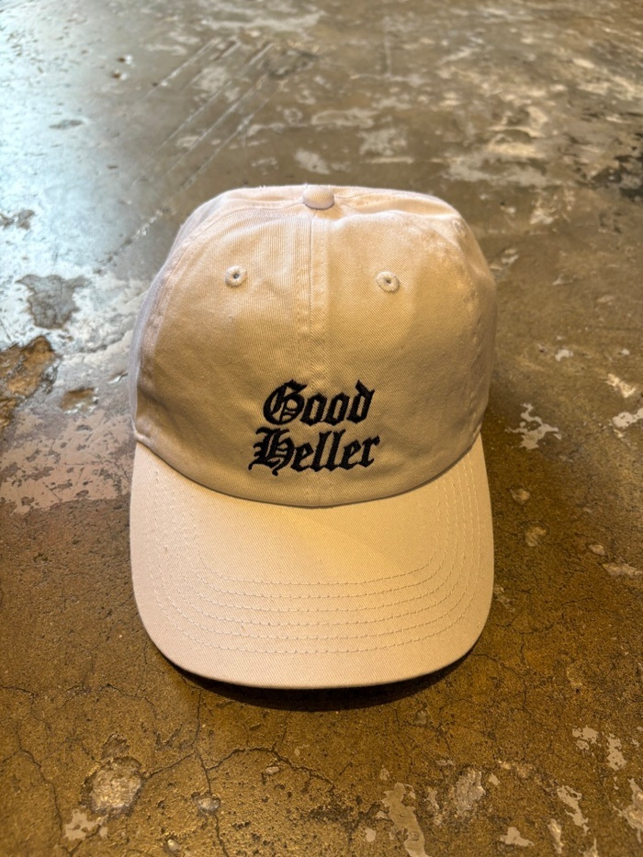 GOOD HELLER / EMBROIDERY LOGO CAP / キャップ / ローキャップ / WHITE / GH-26SS012 - 1