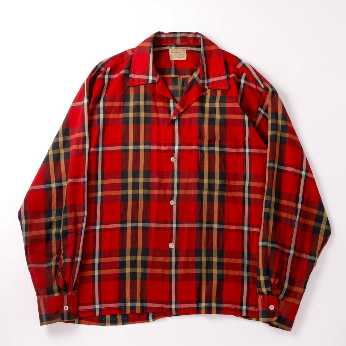 美品】60s special Vintage check shirt red made in USA about 17H