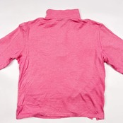 LANVIN SPORT ランバン スポーツ 千鳥柄 ハーフジップ ハイネック シャツ 42/ピンク レディース ゴルフ