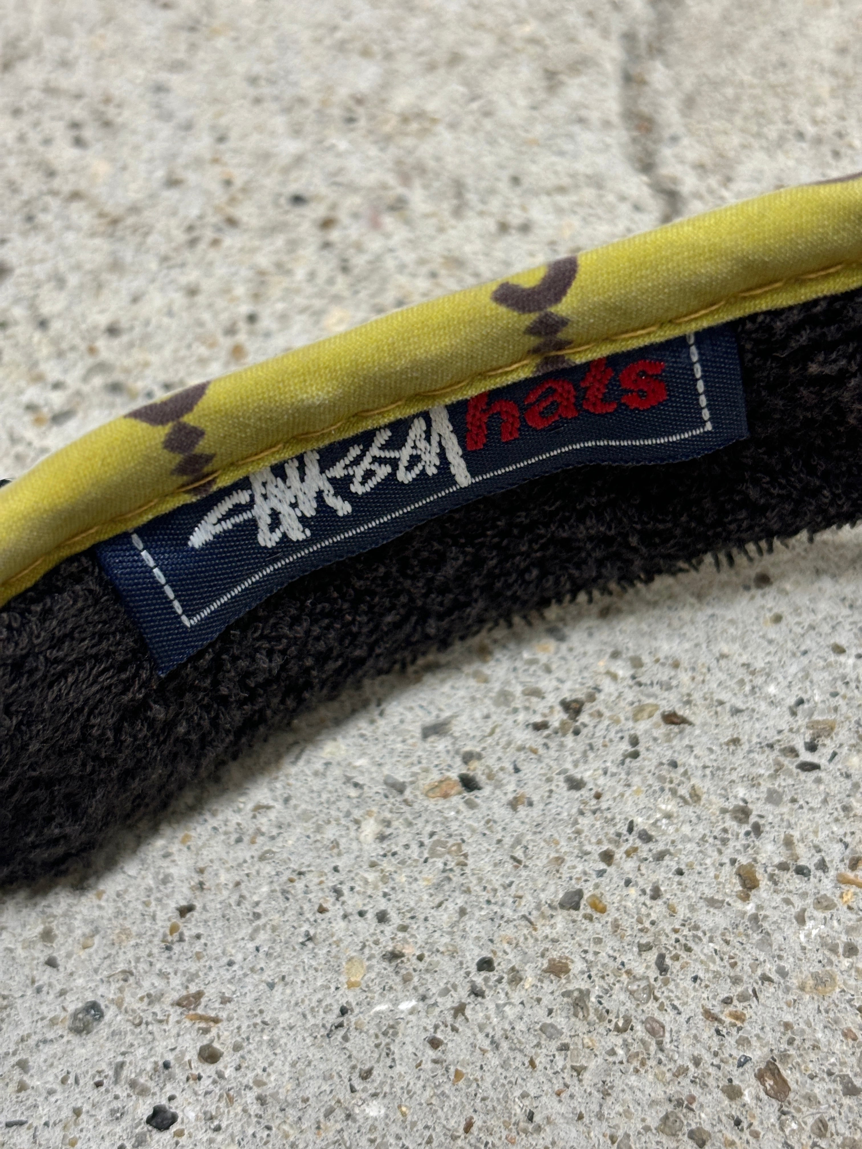 90s OLD STUSSY/Monogram Sun Visor/紺タグ/Free/モノグラム柄