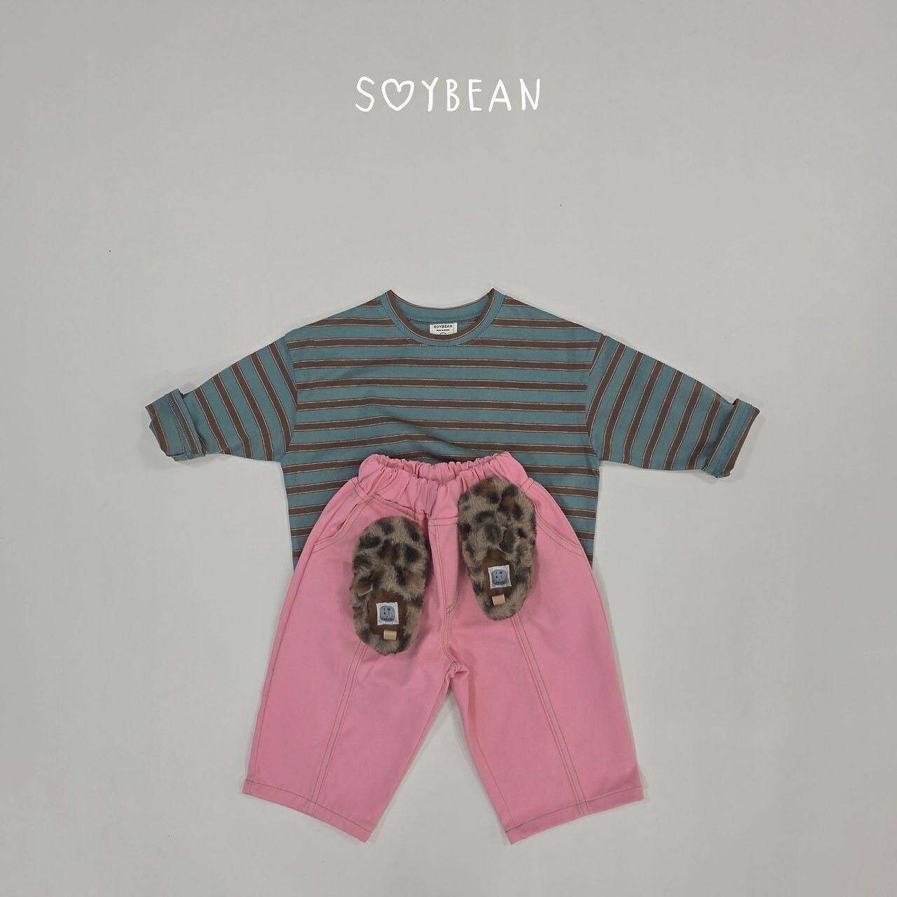 韓国子供服 / 26Autumn / soybean / ワンボックス ボーダーTシャツ / キッズ服 / 秋服 *XS~XL*