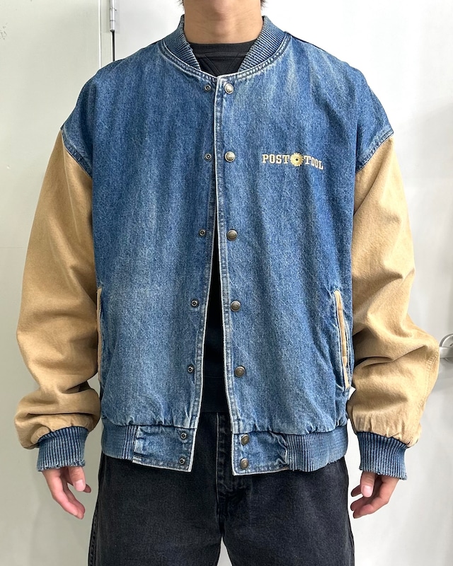 00’s America’s Choice Design Denim Stadium Jumper 【Roots店】