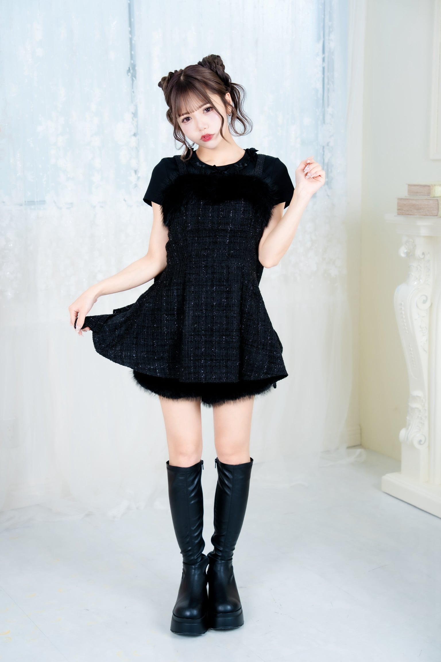 Kitten Ribbon Tweed Set-Up　