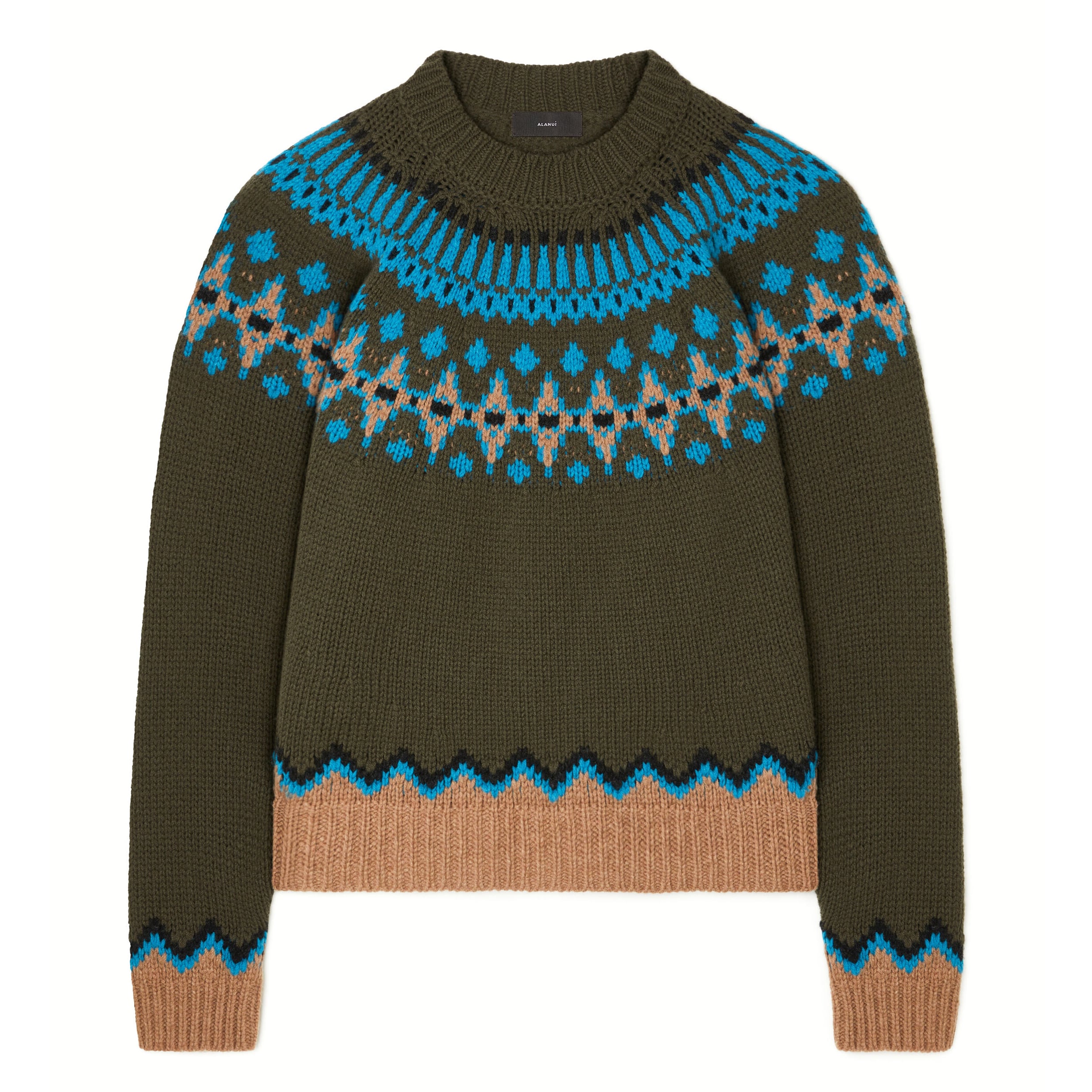 ALANUI SWEET WINTER SWEATER OLIVA MULTI