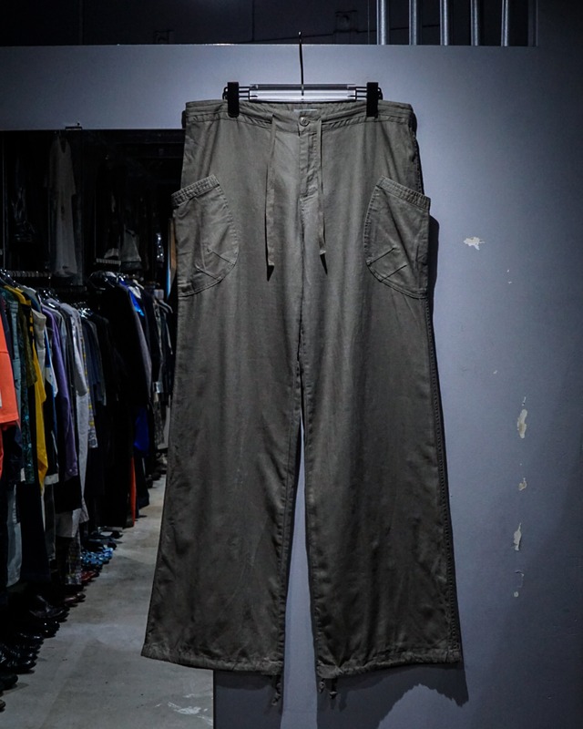 【add (C) vintage】Pocket Gimmick French Vintage Linen Cargo Pants