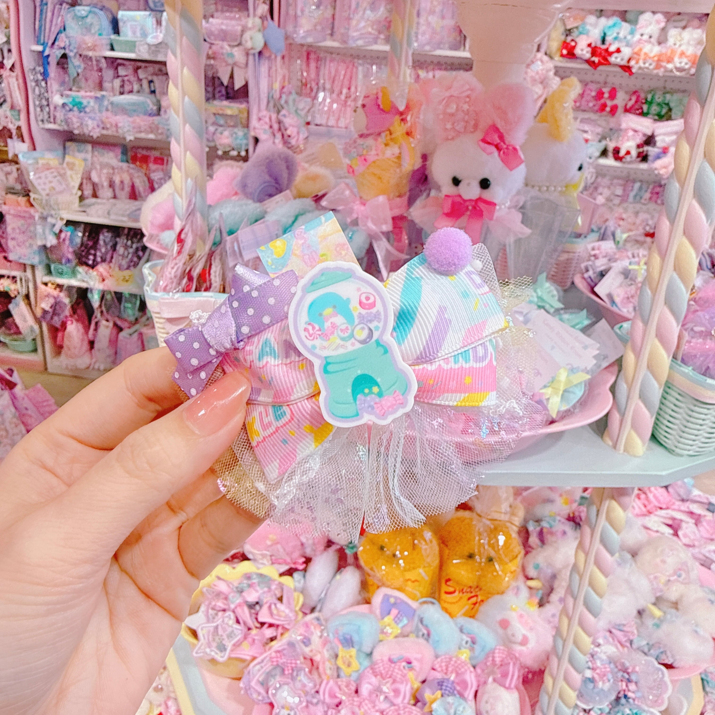 【P6】9-19リボンヘアクリップ