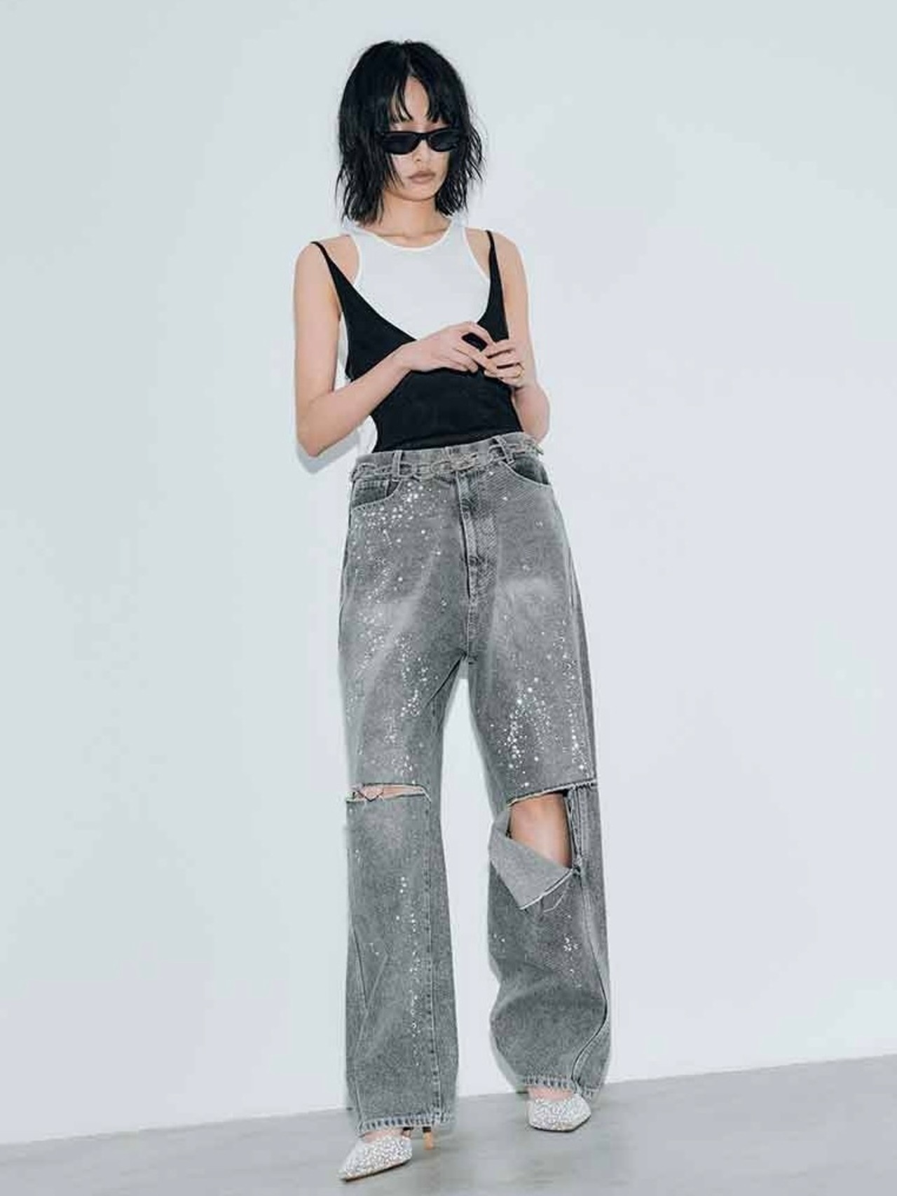 THINGS THAT MATTER　シングスザットマター  / SPARKLE DENIM PANTS - 5
