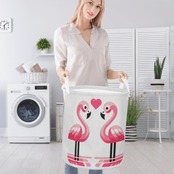 Round Laundry Basket Heart 4374