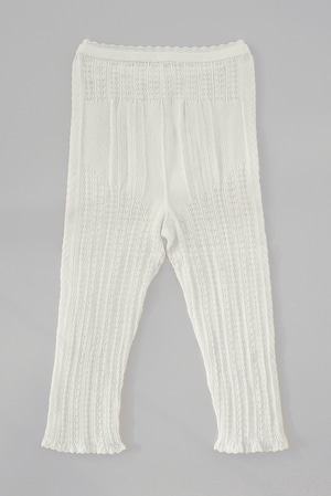 MOON TREE PLANET - Lace half leggings white