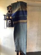 紬反物と手織綿布のマフラー　21MF001