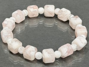 No.2333ｰ2 スノーフラワーガーデンクォーツブレスレット