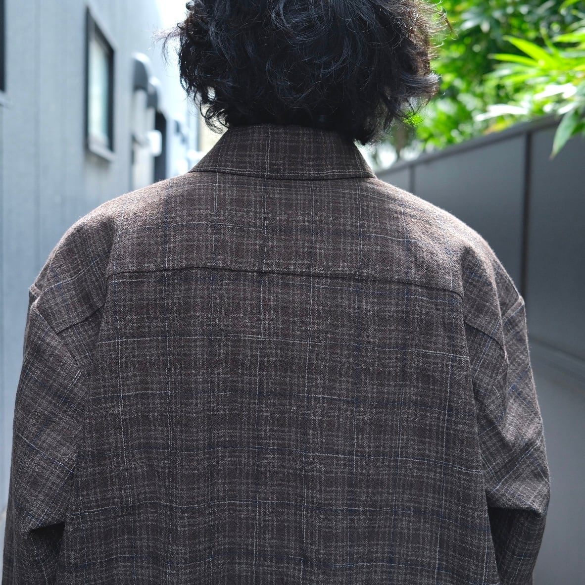 EVAN KINORI(エヴァン キノリ) / Big Shirt Two Kasuri Wool Check