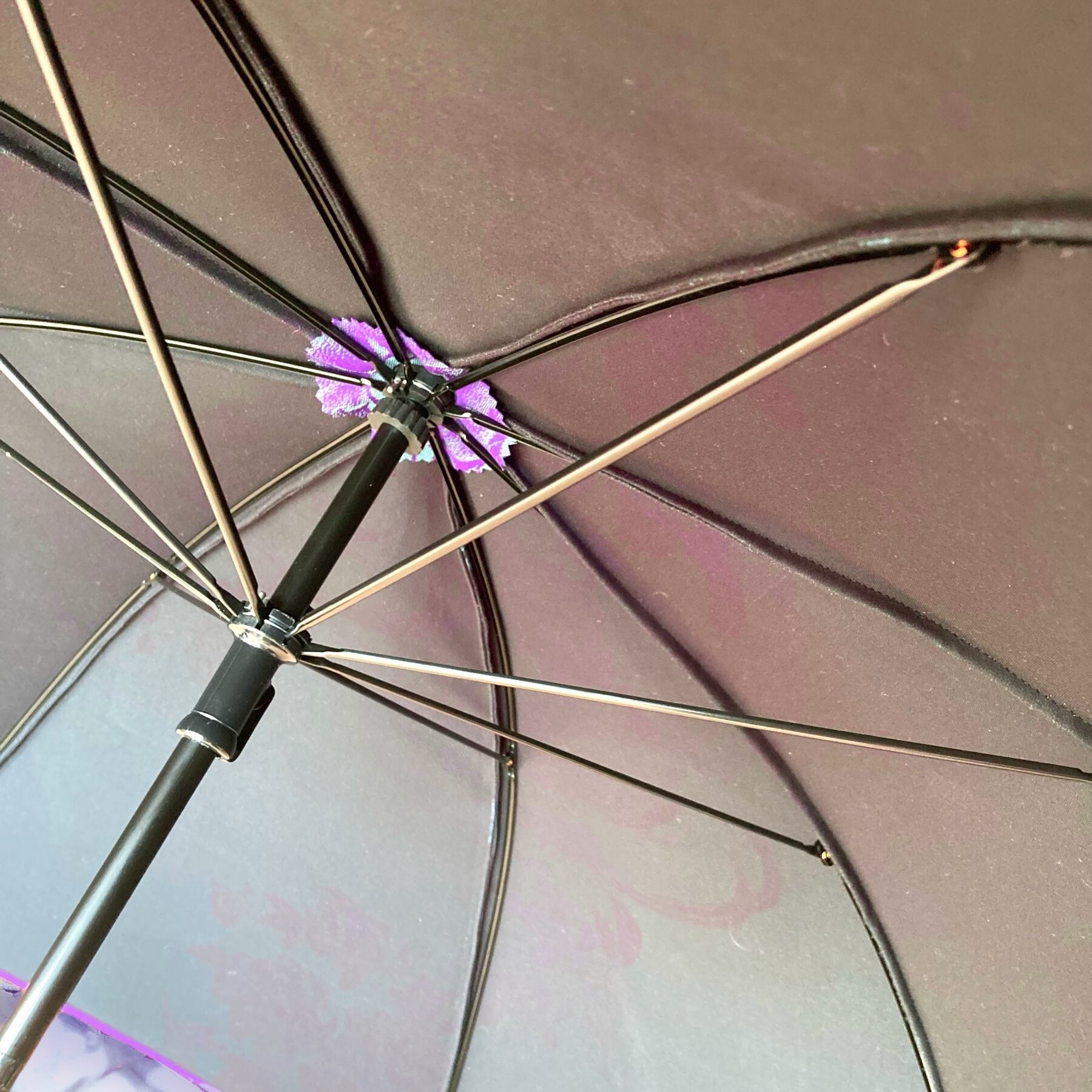 着物リメイク 日傘 紫 青 花柄 | 着物リメイク工房 ribon〜結〜