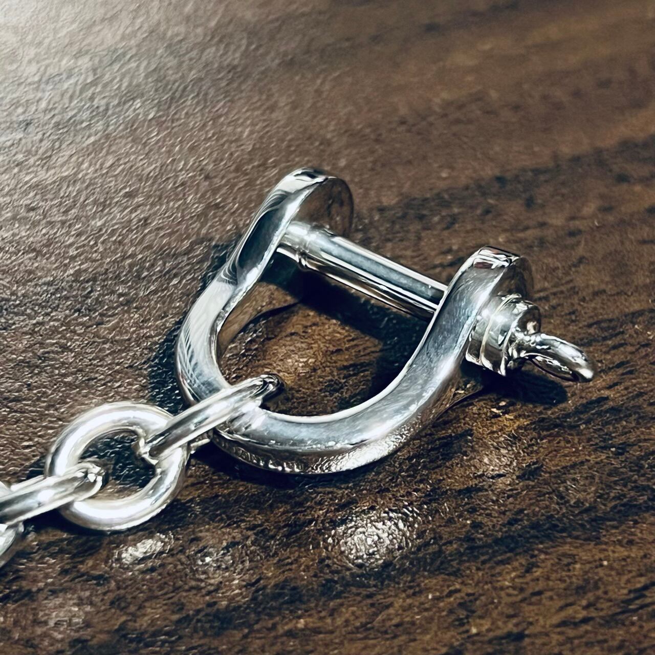 VINTAGE TIFFANY & CO. Double Shackle Key Chain Sterling Silver 