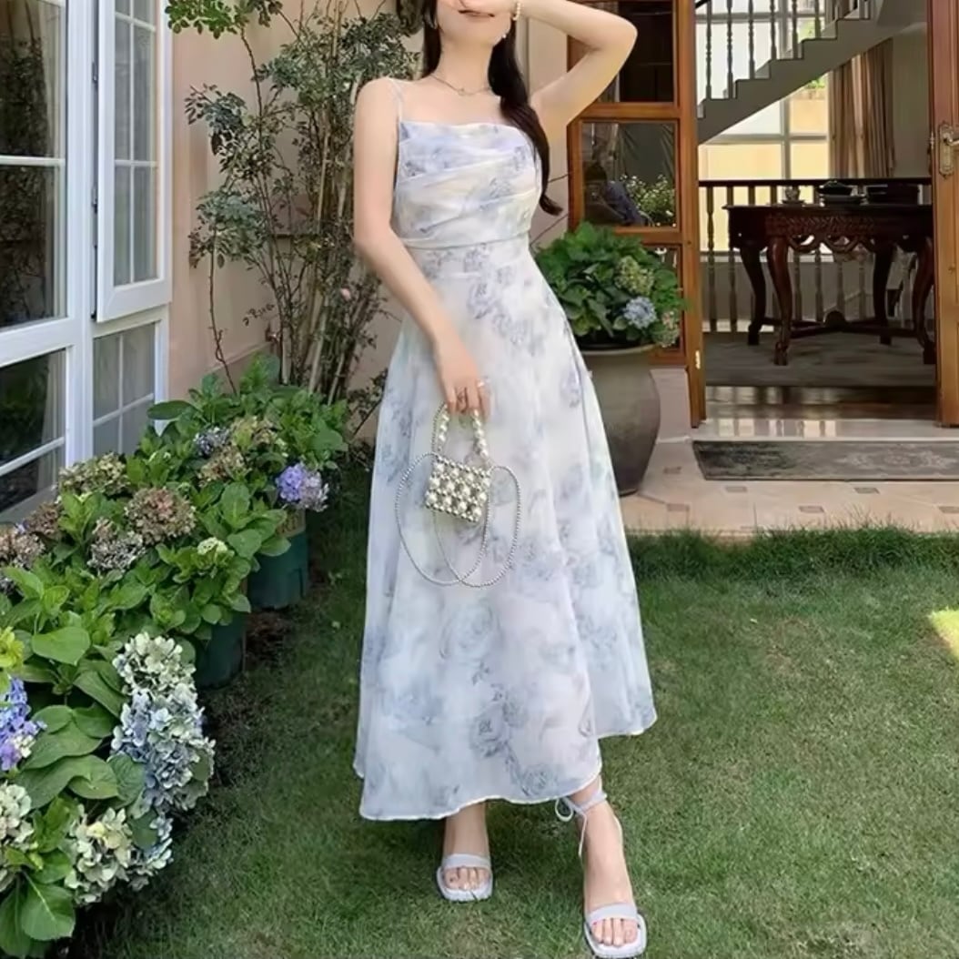 フラワーシフォンワンピース