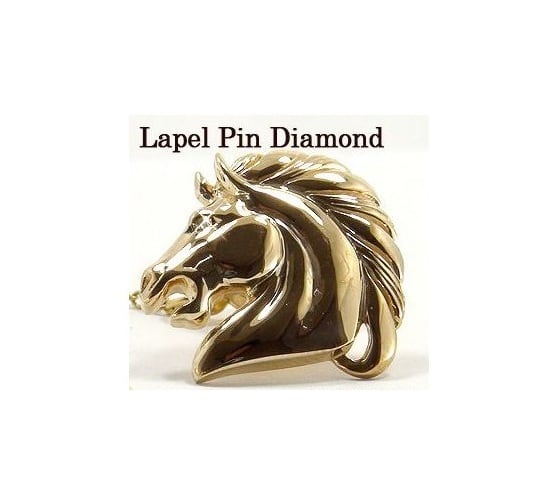 012）タイニーピン馬のラぺルピンゴールドダイヤモンド付 K18馬