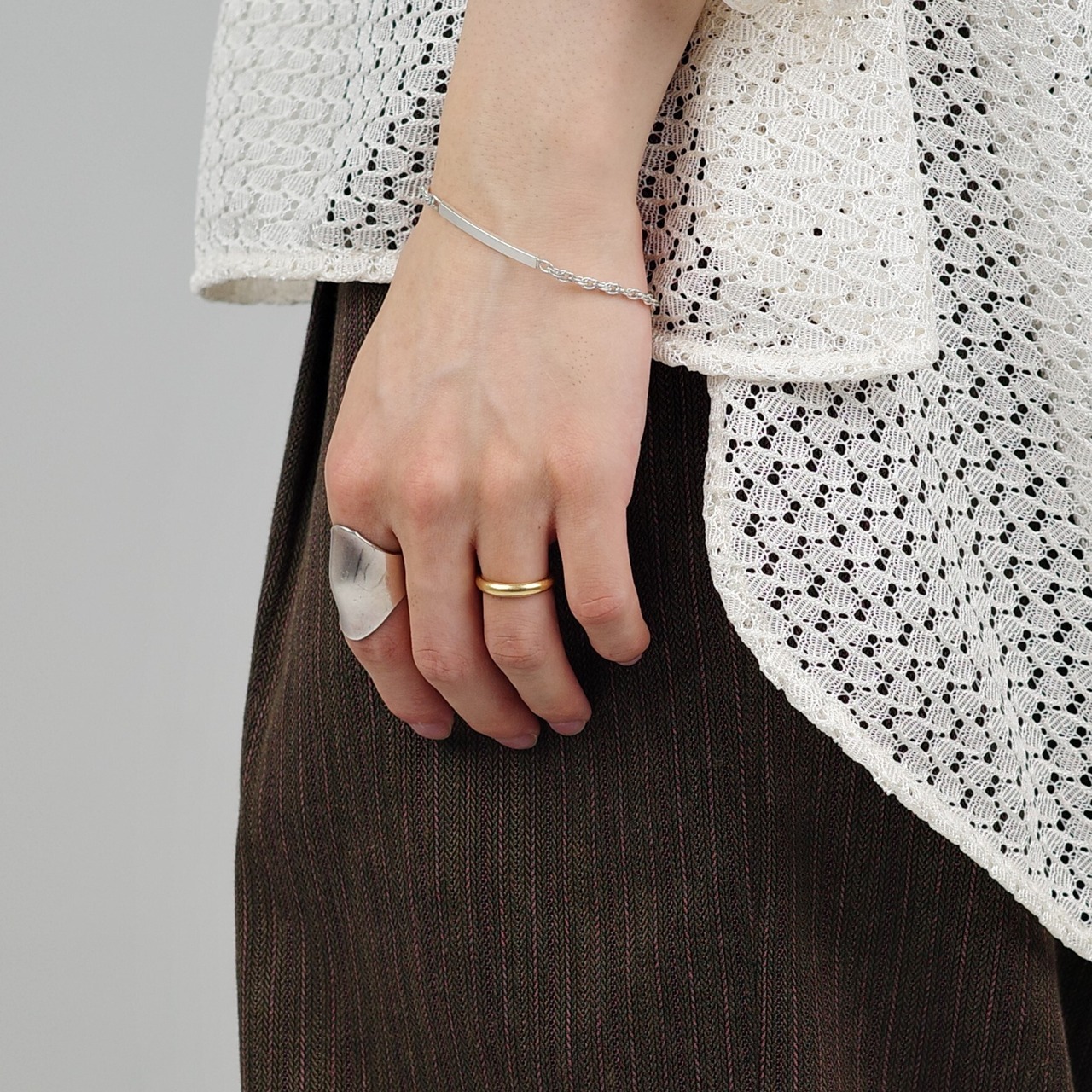 OLD "TIFFANY&CO." ID BAR BRACELET