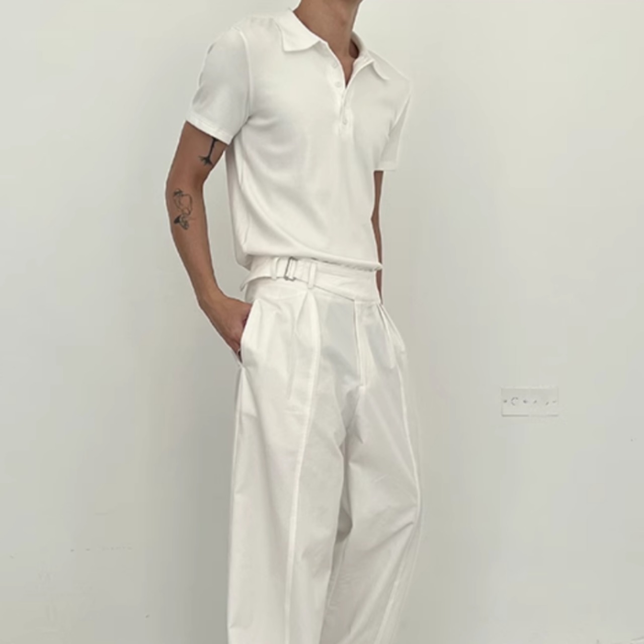 スリムフィットポロシャツ　0782