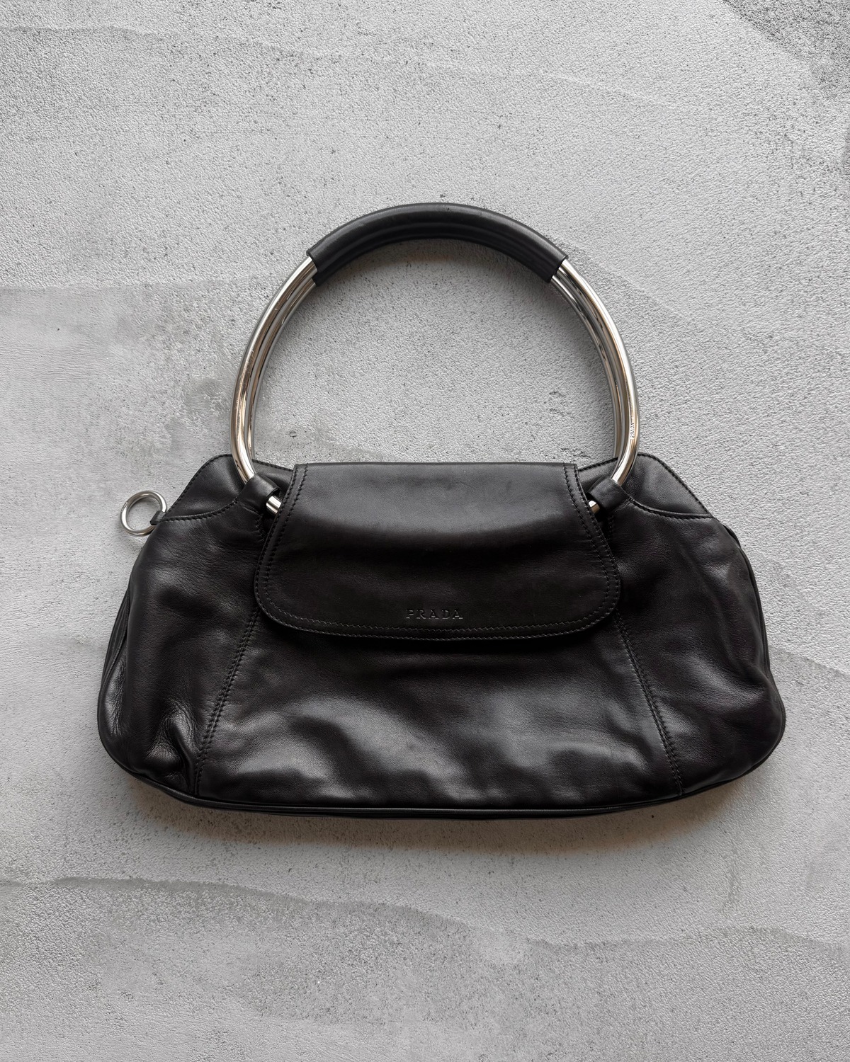 SS2003 Prada Metal Bar Leather Bag | ether