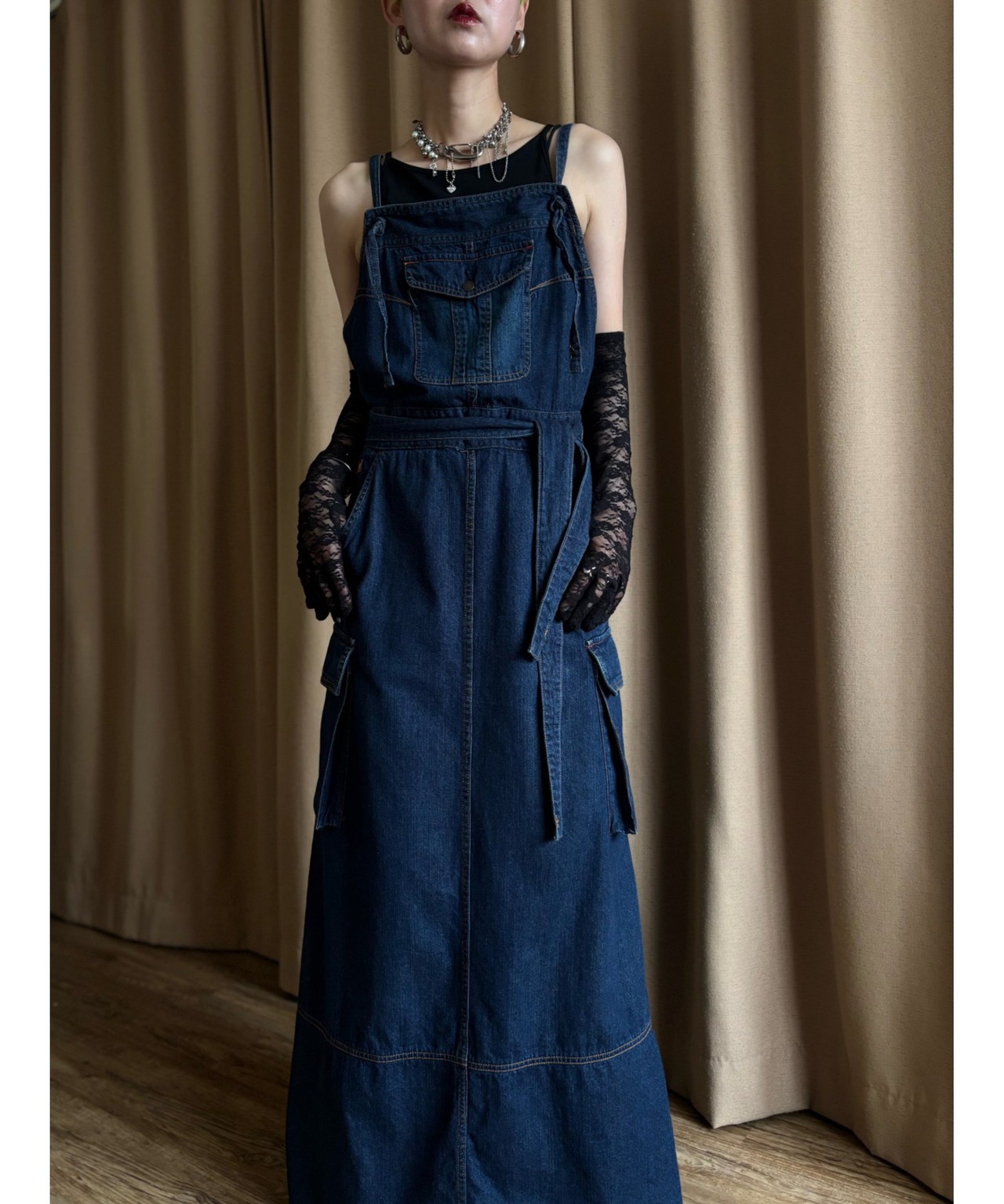 MADE IN JAPAN denim maxi dress-4767-6