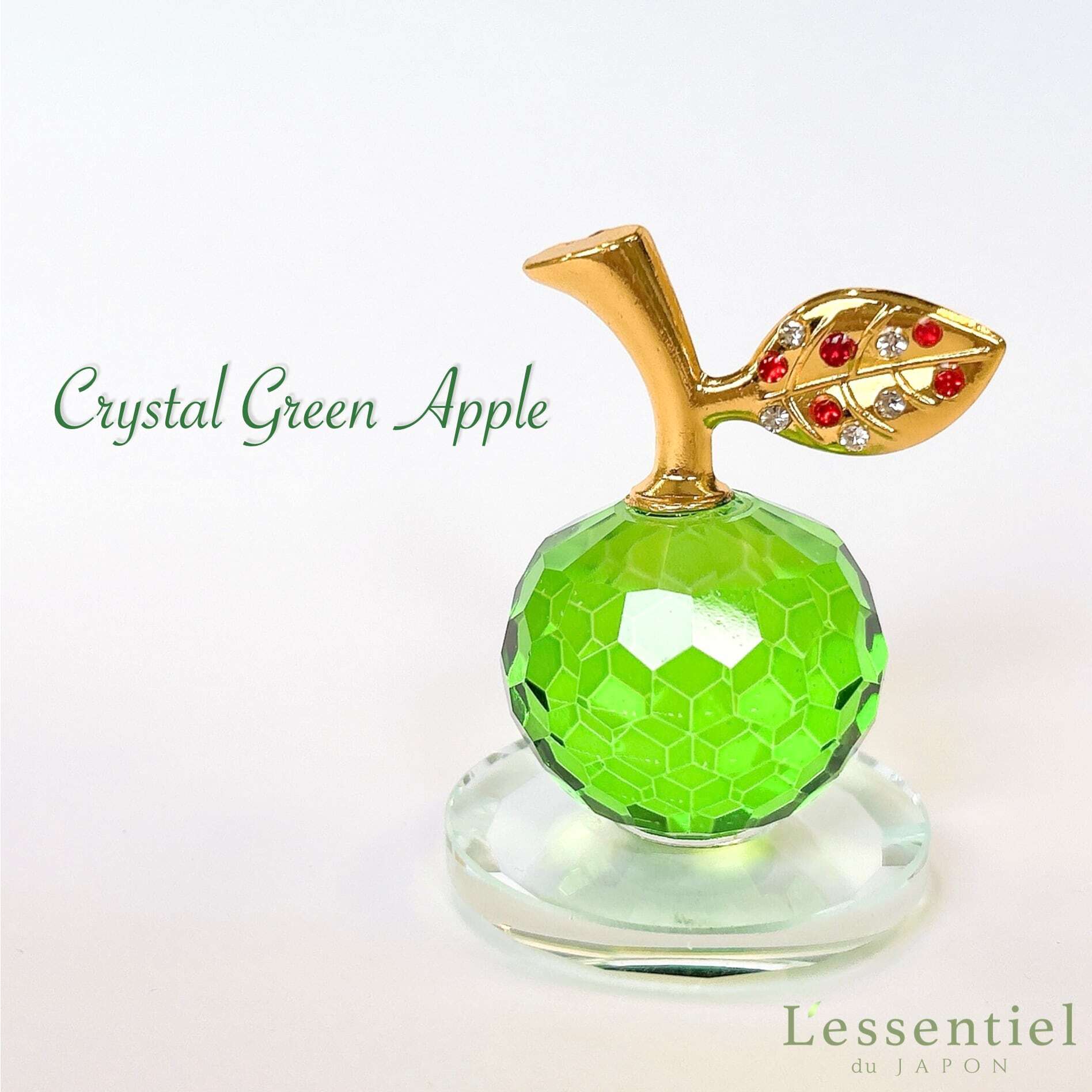 飾れる お守り 】 1個 クリスタル GREEN APPLE グリーン アップル 緑