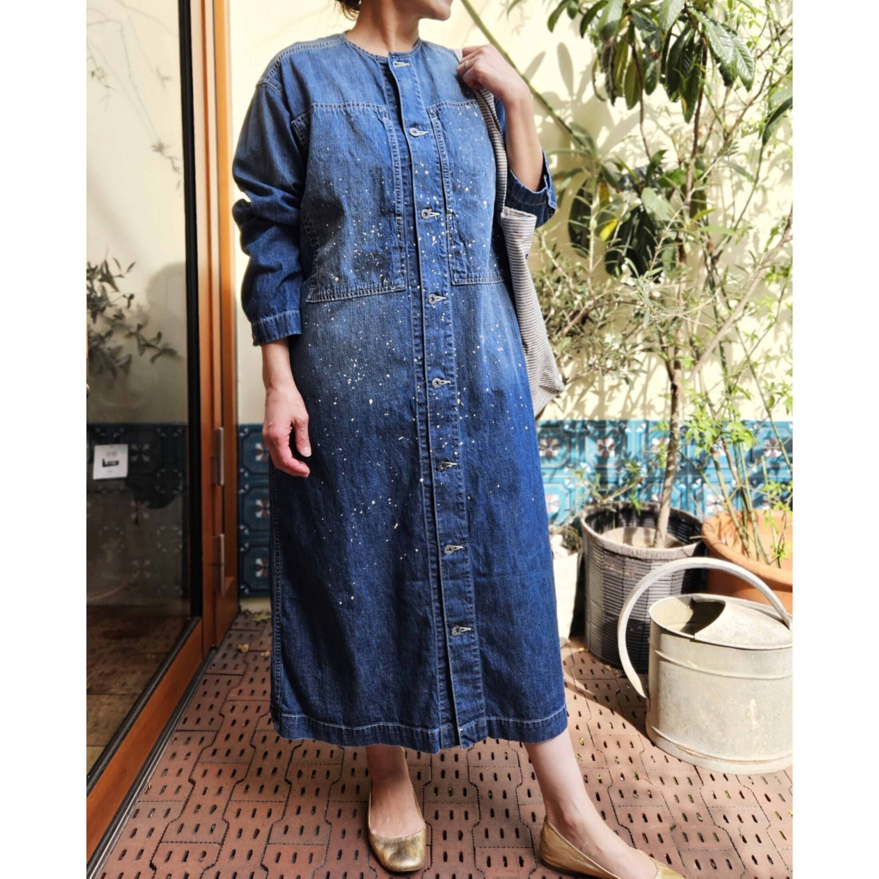DENIM DUNGAREE】【レディースサイズ】8oz Denim Dress / BLUE 