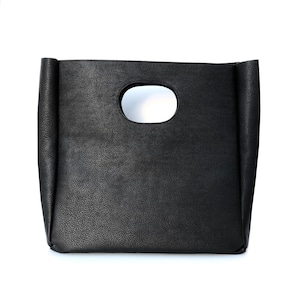 Box Leather Bag／BLACK