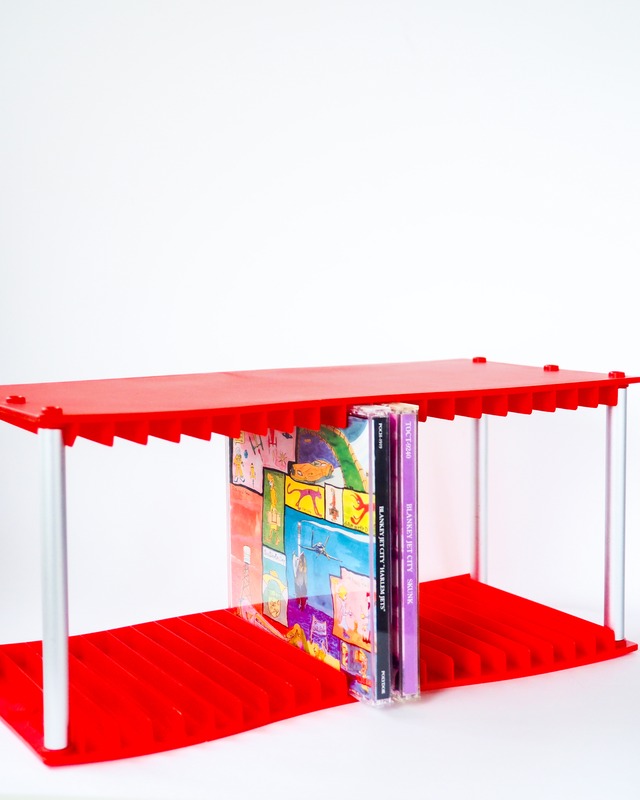 Plastic CD rack holding 20 discs