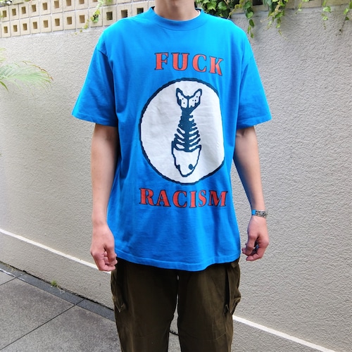 91' FISHBONE "FUCK RACISM" Band Tshirt／91年 フィッシュボーン バンド Tシャツ