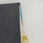 シルバニアファミリーの赤ちゃんクマをモチーフにした、アマゾナイトとシトリンのビーズアクセサリー