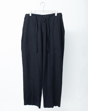 wide silhouette linen easy trousers