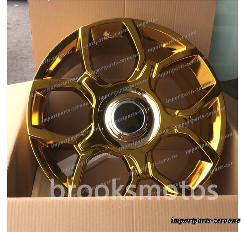 24インチ 新品鍛造クロームゴールドホイール ロールロイヤル カリナン 24x10 -★