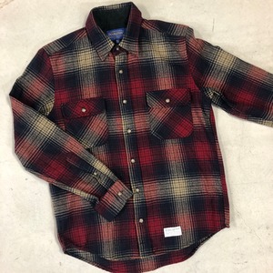 PENDLETON RED WOOL CHECK SHIRT