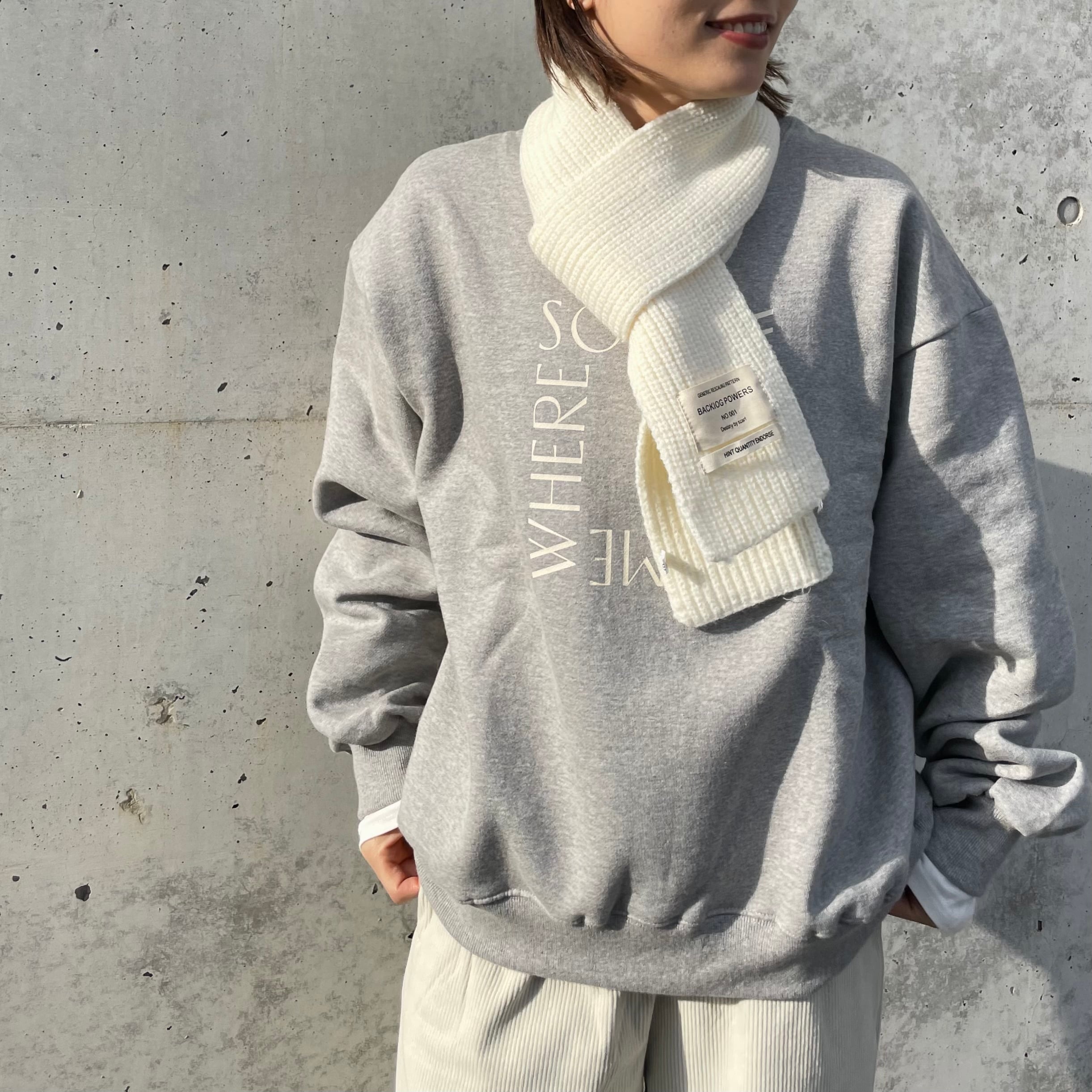 プラダ PRADA刺繍ロゴ ウール＆カシミア混マフラー 【国内発送
