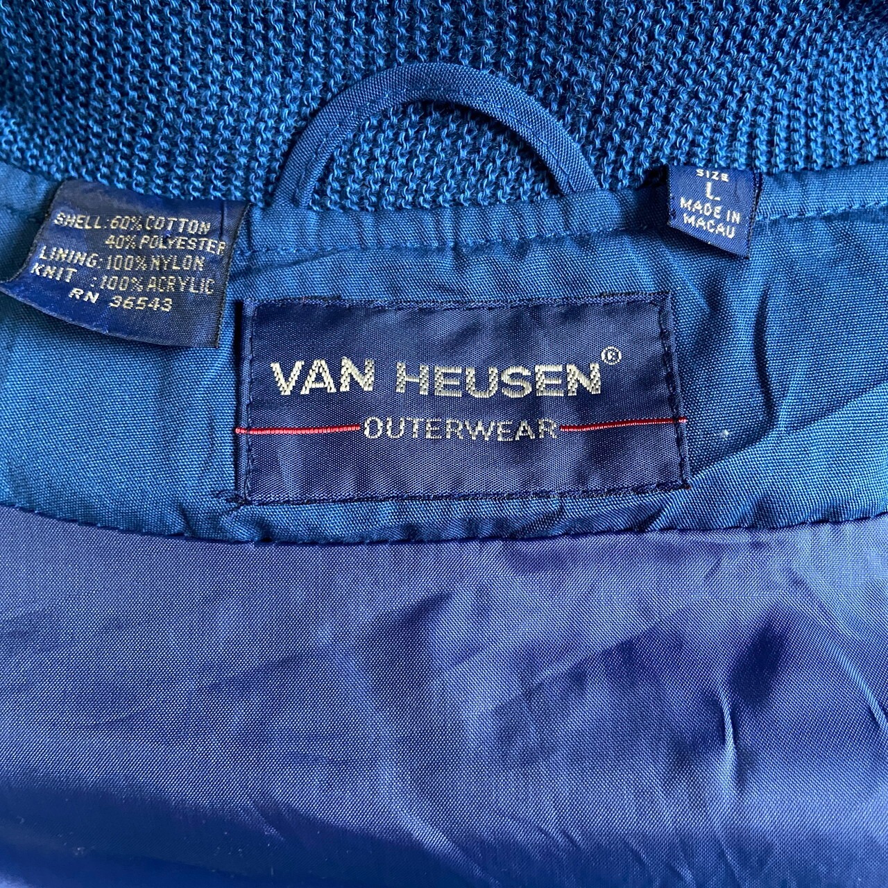 VAN HEUSEN カップショルダー ダービージャケット メンズL 古着 