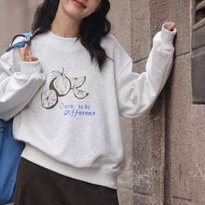 print crew neck sweatshirt J00106