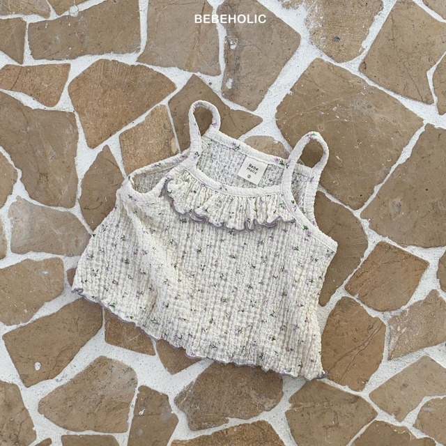 【即納】BEBEHOLIC / sakura shirring tank top