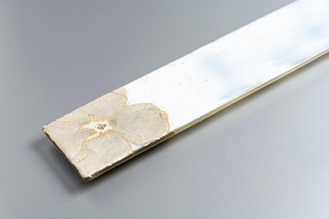 つづるガラスアート　ゆうなの花　HAKU長皿細１