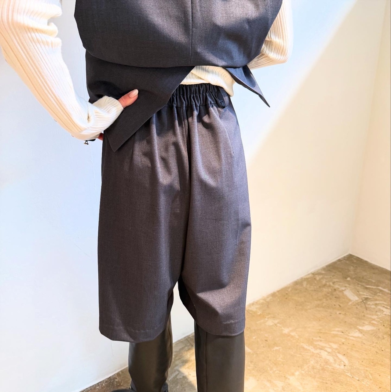 エイミーロウ　eimeelaw　Eimee Law　ボックスプリーツハーフPT